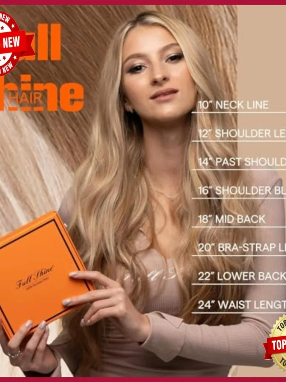 22-Inch Tape-In Hair Extensions, Remy Human Hair, 50g, 20 Pieces